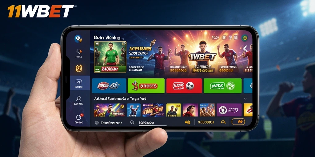 Screenshot utama 11WBET menampilkan antarmuka sportsbook yang modern.