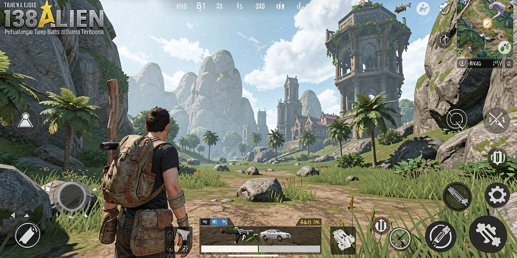 Screenshot gameplay 138ALIEN menunjukkan keindahan dunia Open World.