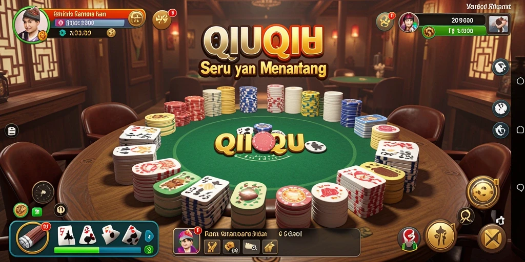 Tampilan gameplay QiuQiu yang menegangkan dan seru.
