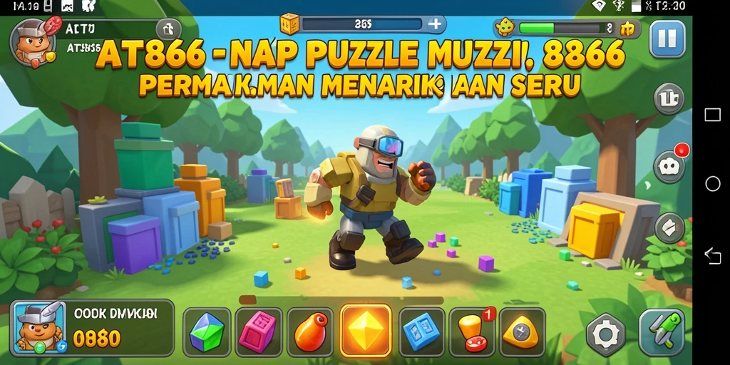 Tampilan gameplay Puzzle yang seru dan menantang di AT866.