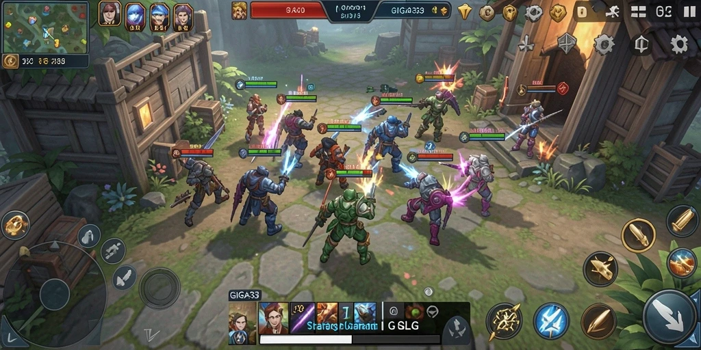 Screenshot GIGA33 menampilkan aksi strategi yang mendebarkan.