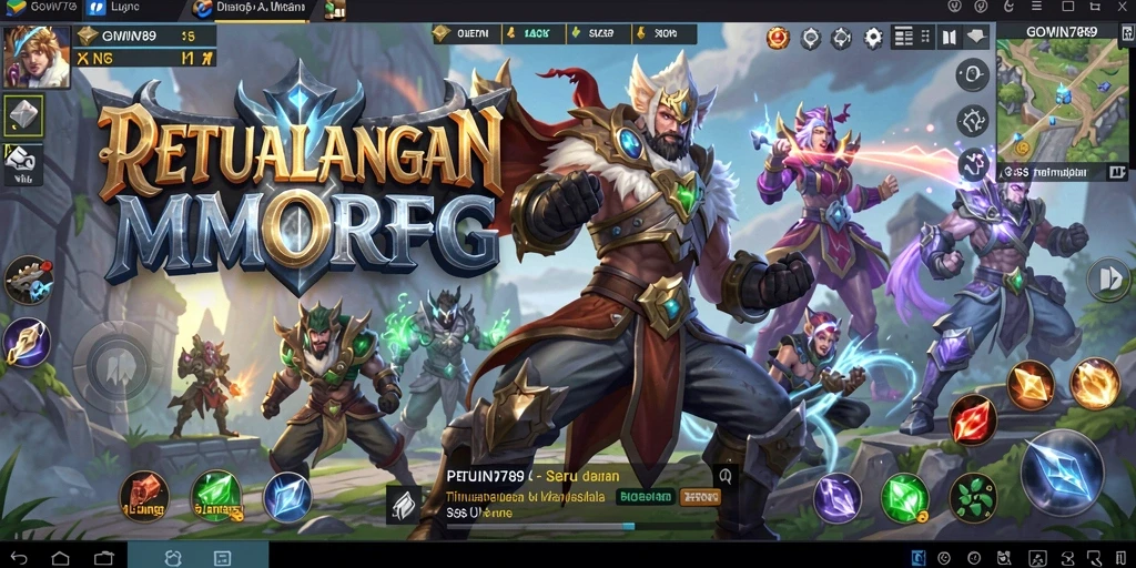 Tangkapan layar gameplay GOWIN789 yang menampilkan pertempuran epik.