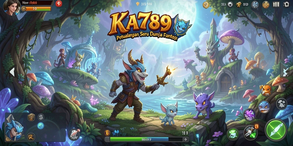 Screenshot menunjukkan aksi petualangan seru dalam KA789.