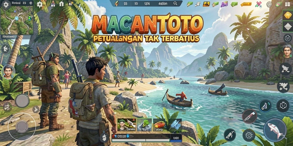 Tampilan gameplay Open World yang memukau di MACANTOTO.