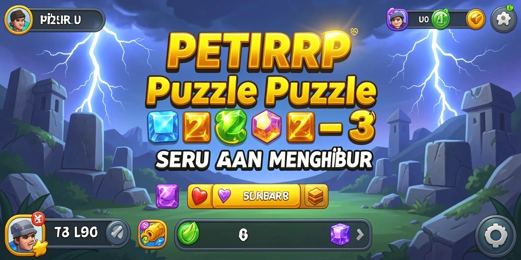 Tangkapan layar dari <strong>PETIRRP</strong> menampilkan kombinasi warna-warni dalam gameplay Match-3.