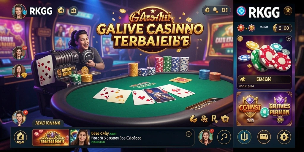 Tampilan gameplay Live Casino yang dinamis di RKGG.