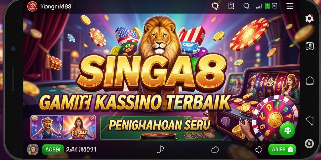 Tampilan gameplay SINGA8 yang menarik dengan berbagai pilihan permainan kasino.