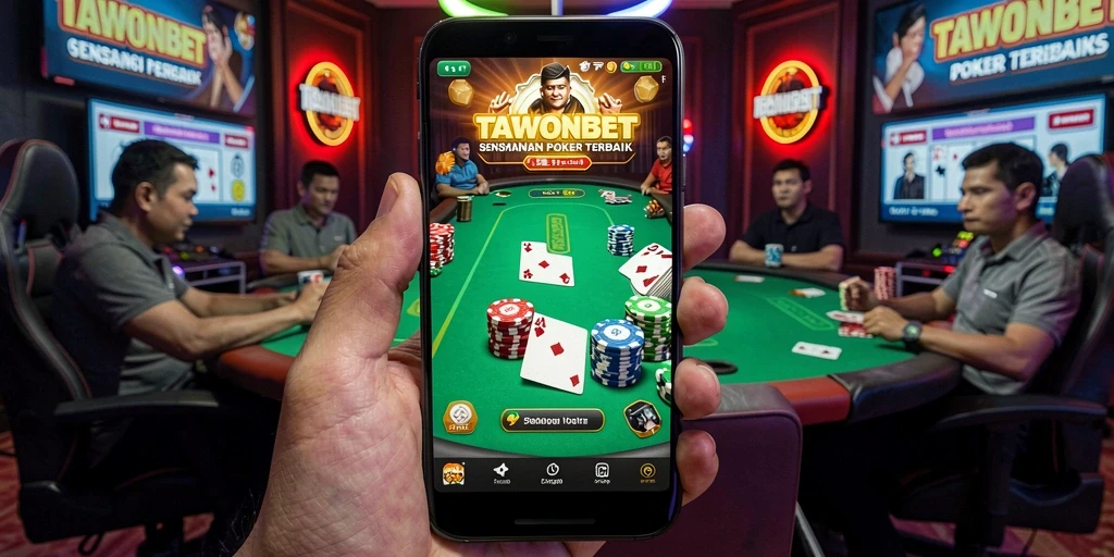 Tampilan gameplay seru TAWONBET dengan suasana Poker yang mendebarkan.