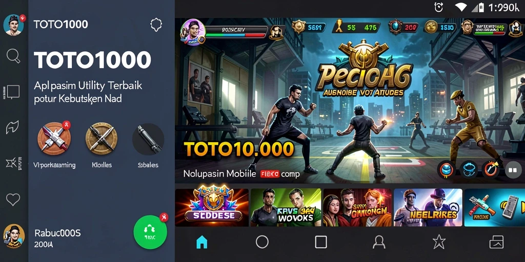 Tampilan utama TOTO1000 dengan fitur Utility yang efektif.