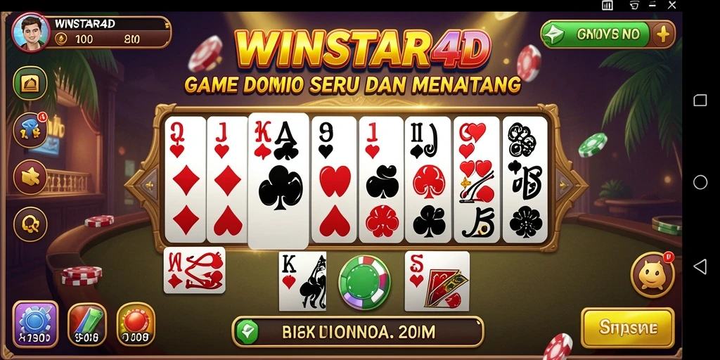 Gameplay seru domino di aplikasi WINSTAR4D.